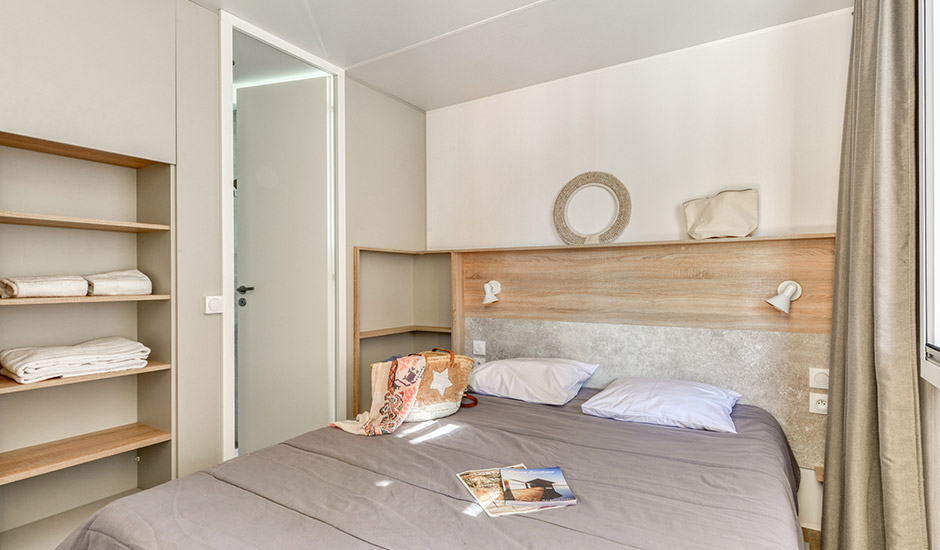 Elternschlafzimmer in unabhängigem Studio Vermietung 8 Personen in der Domaine Sainte Cécile in Vias Plage